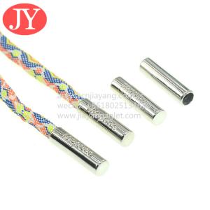 Cheap Jiayang 4.8*22mm U shape aglet metal crimp metal string tips metal aglet for sale custom logo for sale