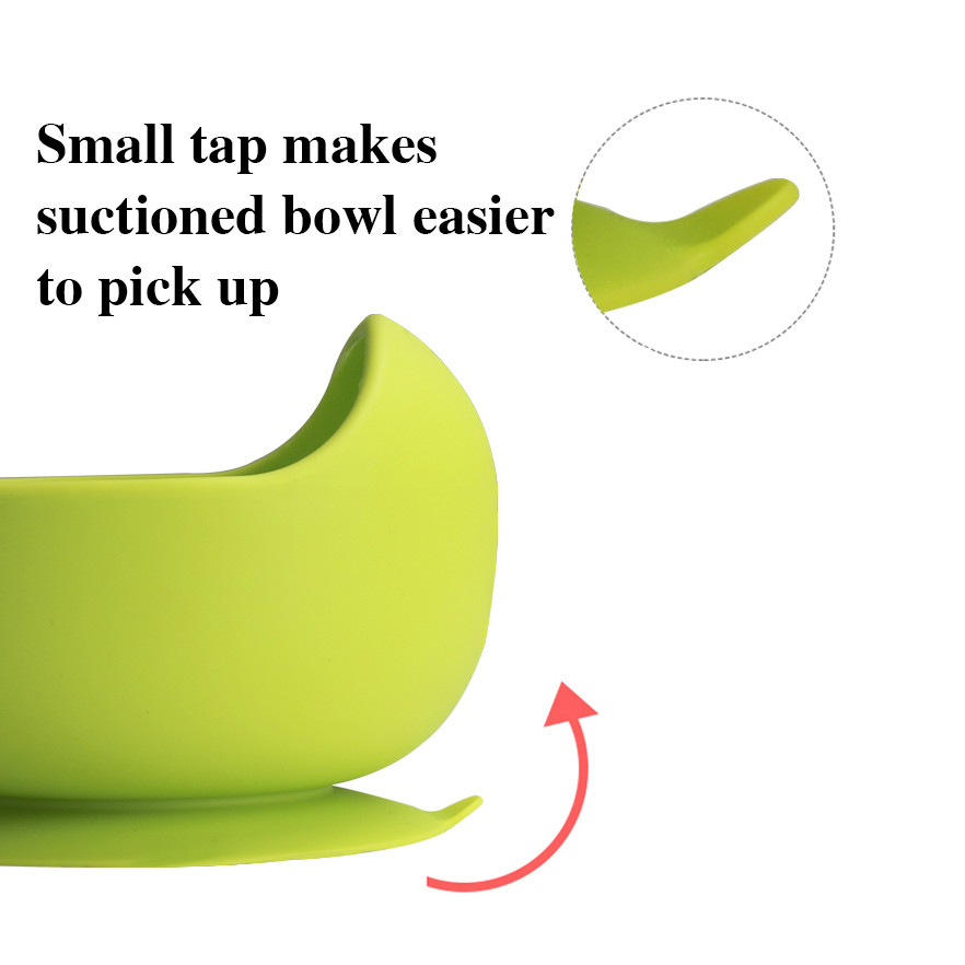 Cheap Children Tableware Silicone Baby Feeding Supplies Suction Baby Bowl Soft Solid for sale