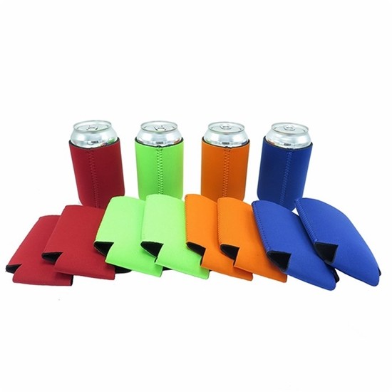 Cheap Qualified promotional foldable beer sleeve neoprene beer Can Cooler Holder size:10cmc*13cm  Material is neoprene for sale