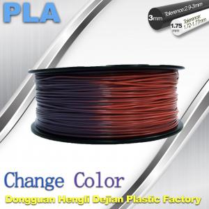 Cheap Variable Temperature 3D Printer PLA Color Changing Filament 1.75 / 3.0mm for sale