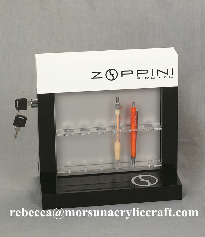 China Plexiglass Pen Holder Unique Acrylic Pen Display Stand for Store on sale