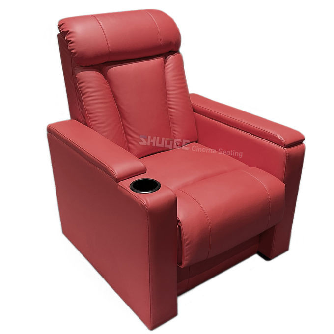 Cheap Luxury Home Cinema Couple Red VIP Leather Cinema Sofa Retro Soft Movie Theater Seats for sale