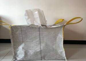 Cheap Square Flat Bottom Anti Static Bulk Bags Filling Spout Top / Full Open Top for sale
