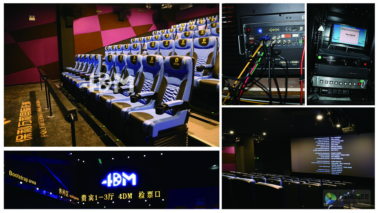 Cheap Blue 4D Cinema Motion Seats Leather Movie Chairs Pneumatic or Electronic Effects for sale