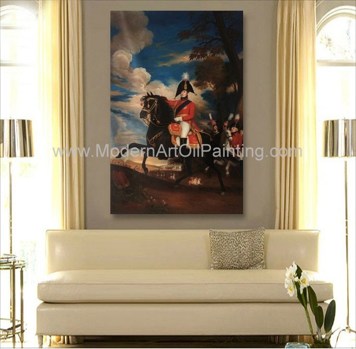 Cheap Framed People Oil Painting Handmade Napoleonic War Paintings 60 X 90 Cm for sale