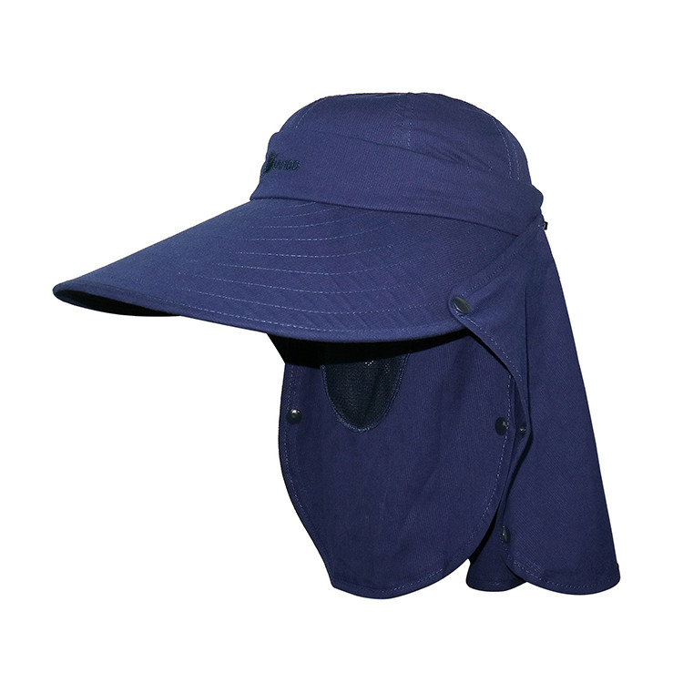 Cheap Navy Blue UV Protection Floppy Outdoor Boonie Hat For Hiking Plain Type for sale