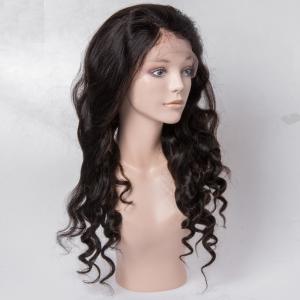 Virgin Human Hair Lace Front Wigs No Shedding For Black Woman , Medium Brown Color