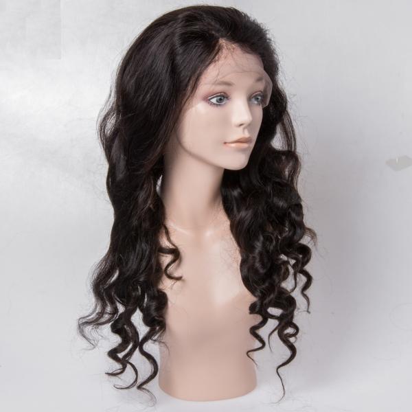 Quality Virgin Human Hair Lace Front Wigs No Shedding For Black Woman , Medium Brown Color wholesale