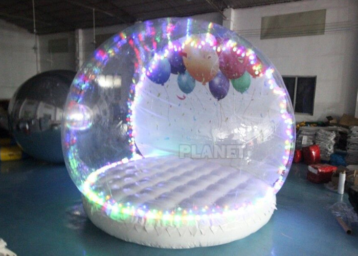 Cheap Human Size Hotel Inflatable Snow Globe Tent Christmas LED Lighting for sale