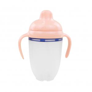 Cheap EN1400 5.07oz Silicone Baby Milk Bottle Clear Pink Blue for sale