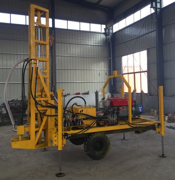 Cheap 90r/Min 18.5kw Well Drilling Machine Trailer Mounted for sale