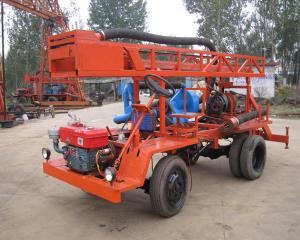Cheap 20kw 300m Tractor Mounted Water Well Drilling Rig Self Propelled for sale