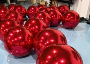 Cheap Christmas Decorative Ball 60cm Red PVC Inflatable Mirror Ball for sale