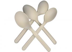 Cheap 100% Compostable Biodegradable Plastic Cutlery White Biodegradable Plastic Spoons for sale