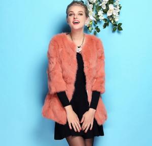 China Winter Brand Women's Rabbit Fur long  Coat  Fur Jacket Fur Coats-Customized Multi Color  New Stylish on sale