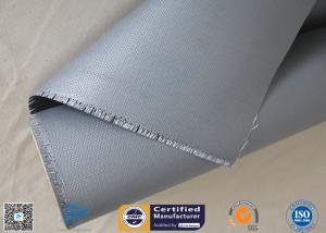 China Flame Resistant 510g E-Glass 18OZ Silicone Rubber Coated Fiberglass Fabric on sale