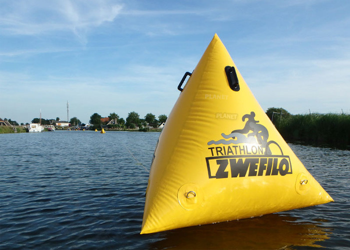 Cheap PVC Triangle Inflatable Marker Buoy / Swimming Buoy Markers For Sea for sale