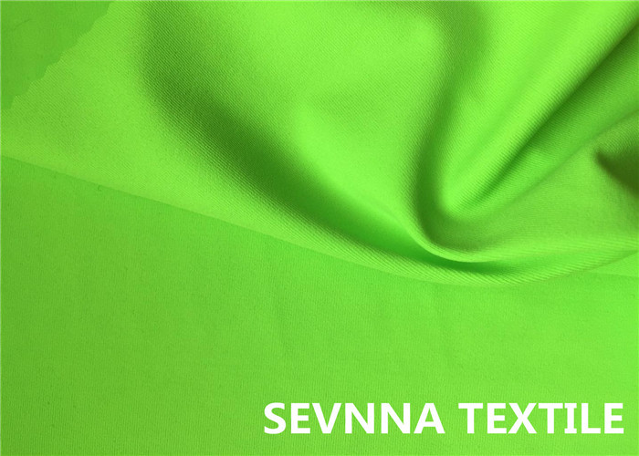 Cheap Dyed Knit Circular Polyester Satin Fabric , Bright Green Polyester Crepe Fabric for sale