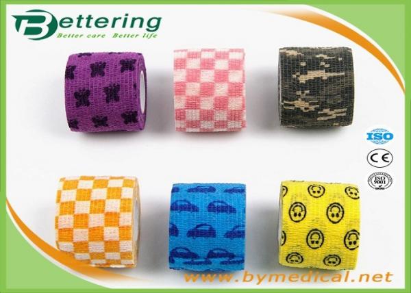 Quality Coloured Veterinary Elastic Cohesive Bandage Non Woven Various Patterns Available wholesale