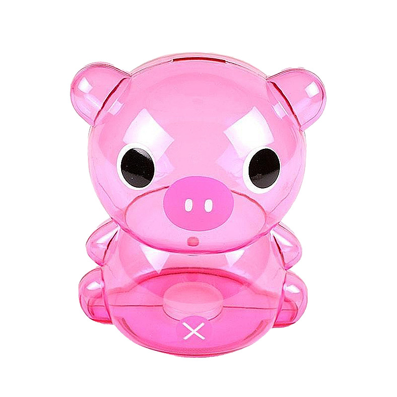 Cheap Custom Pink Plastic Transparent Piggy Bank Money Box for sale