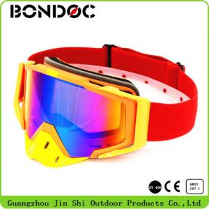 China Flexible Orange TPU Frame High Quality Fashion Style Clear UV Protective Lens Racing Motorcycle Goggle Motocross on sale