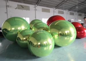 Cheap Red Green Custom Size Double Layer PVC Inflatable Mirror Ball Hanging Sphere Disco Balls Balloon For Advertising Events for sale