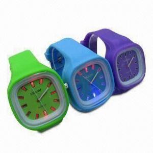 Cheap Glowing Silicone Wrist Watches, LED Watch Dial, OEM Orders and Designs Welcomed for sale