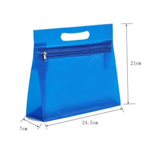 Cheap PVC Swimsuit Plastic bag /Bikini beach bag with zipper.Size 24.5cm*21cm.*7CM 0.25MM EVA material . for sale