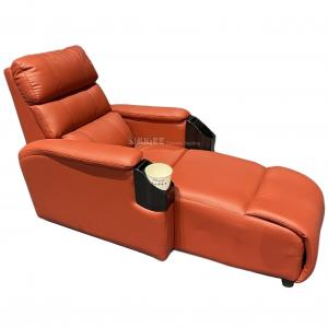 Cheap Luxury Genuine Leather Chair Home Cinema Seats VIP Sofa With Inclined Cup Holder for sale