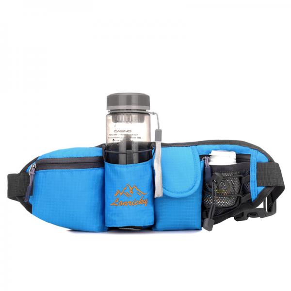 hot sale waist bag polyester fanny pack water bottle holder for sports with certificate of sport ...