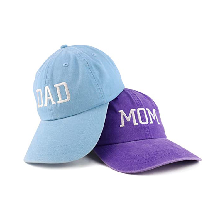 Cheap Blue Curve Brim MOM Dad Baseball Cap Character Style for sale