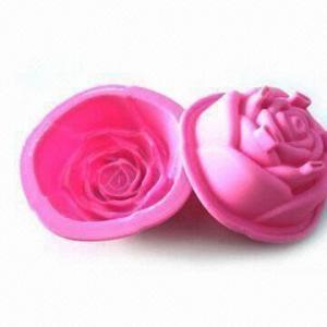 Cheap Rose Bakeware, Made of 100% Food Grade Silicone, Customized Designs Welcomed for sale