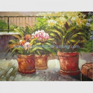 Cheap Handmade Canvas Mediterranean Oil Painting Linen Garden Scenery Oil Painting for sale