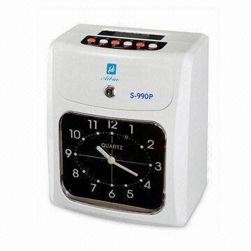 Cheap Biometric Analogue Time Recording Machine with External Siren Function, OEM Orders are Welcome for sale