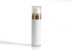 Cheap Elegant Solid White Airless Cosmetic Bottles For High End Skin Care Serum Packaging for sale