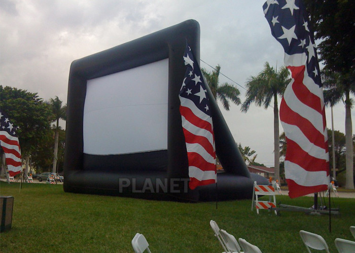 Cheap Advertising Inflatable Outdoor Movie Screen , Inflatable Projector Screen for sale