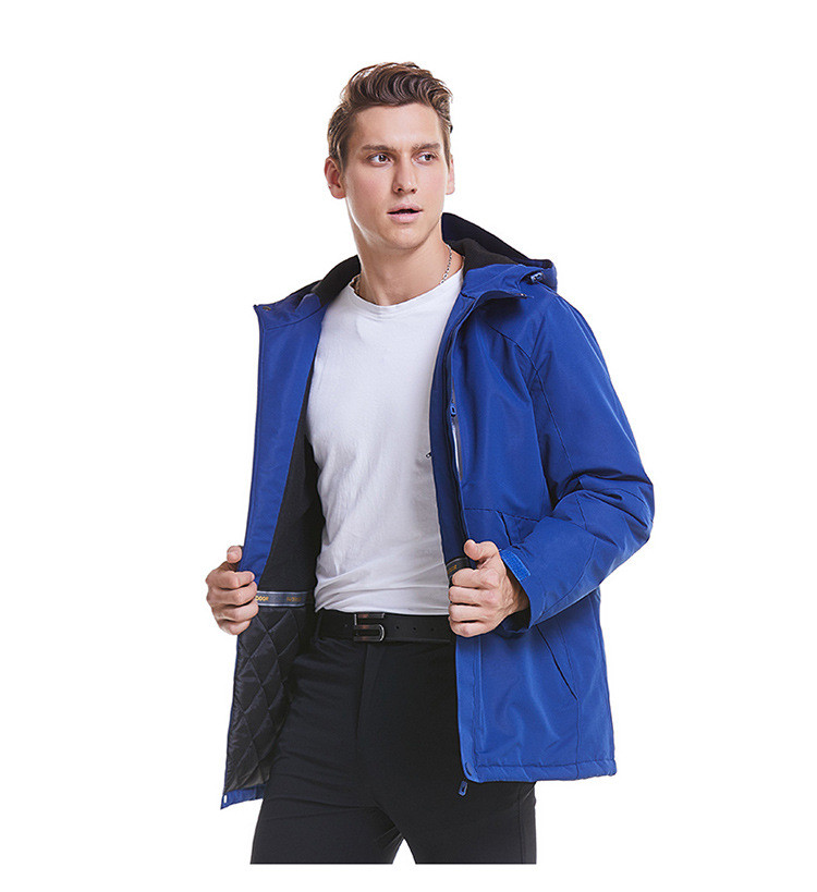 China Down Hoodie Electric Heating Jacket Washable Usb Charging Long Puffer Coat on sale