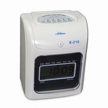 Cheap Time Attendance in LCD Play with Punch Card and Saving Life Time Features for sale