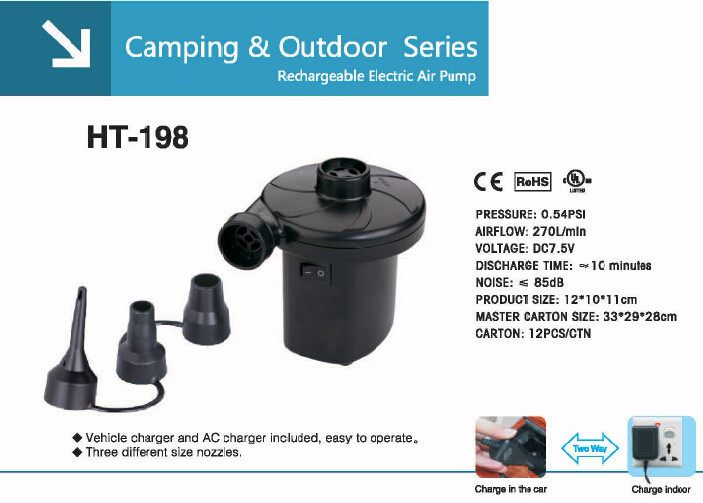 Cheap HT-198 Rechargeable Electric Air Pump In Camping & outdoor for sale