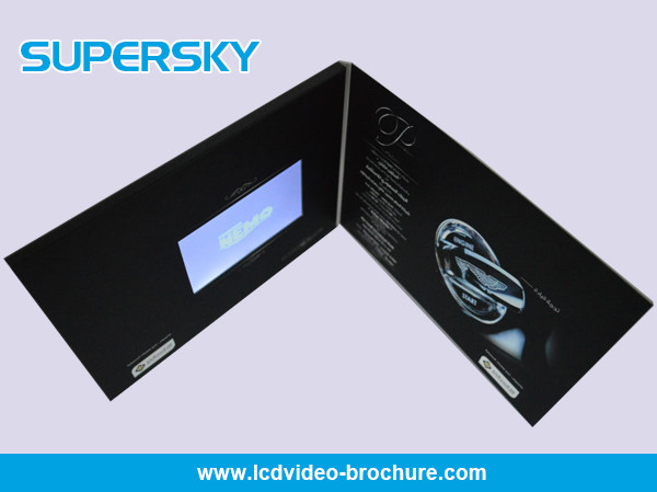 Cheap Promotional LCD Video Brochure Free USB Cable Video Booklets With Durable Battery for sale