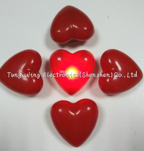 Cheap Heart Shaped Flashing LED Badges For Festival gifts or Party Flashing Items for sale