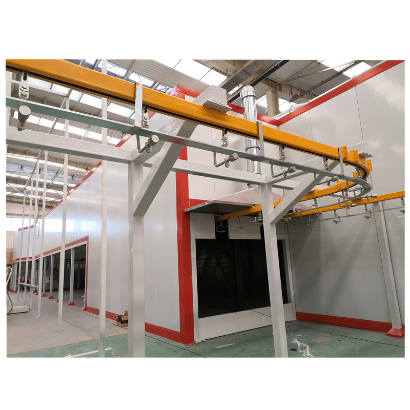 Cheap ABD Horizontal Powder Coating Line Natural Gas Heating Powder Painting for sale