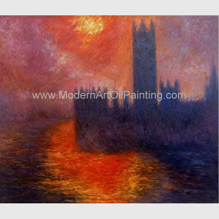 Cheap Old Master Claude Monet Oil Paintings Houses of Parliament painting Hand Painted for sale