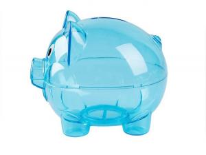 Cheap EN14350-2 Mini Cartoon Transparent Piggy Bank Eco Friendly for sale