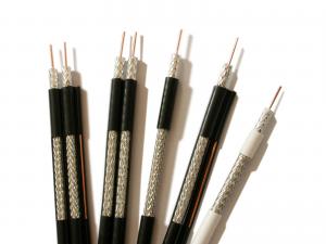 China UL CM Standard Coaxial RG6 Cable 18 AWG BC Conductor 95% BC Braid PVC Jacket on sale