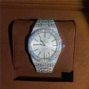 Cheap Bust Down Watch Full Iced Out Diamond Watch Moissanite Diamond Wrist Watch for sale