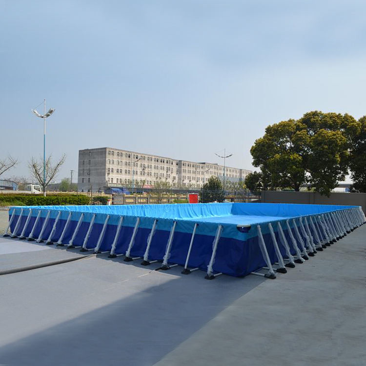 China 0.9mm Tarpaulin Metal Frame Mobile Swimming Pool Above Ground Inflatable Swimming Pools Outdoors on sale