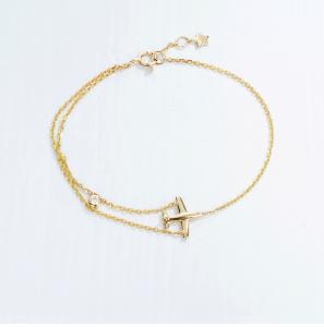Cheap 18K Gold Wings Of Liberty 18k Gold Diamond Bracelet Friendship Bracelet for sale