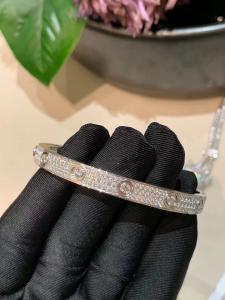 Cheap Luxury Cartier Full Diamond Love Bracelet HK Setting For Anniversary Engagement Gift for sale