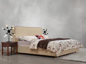 Cheap American design Good quality Gery Fabric Upholstered Headboard Queen Bed Leisure Furniture for Apartment Bedroom set for sale